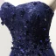 Fine Formelle Kjoler 2017 Selskapskjoler Blekk Blå Prinsesse Lange Kjæreste Uten Ermer Ryggløse Blonder Appliques Beading