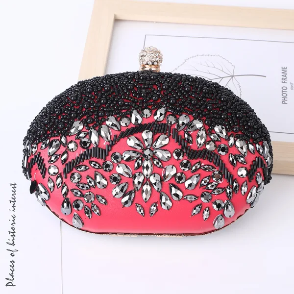 Chic / Belle Argenté Perlage Faux Diamant Soirée Pochette 2023