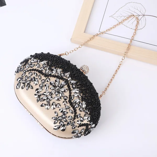 Chic / Belle Argenté Perlage Faux Diamant Soirée Pochette 2023