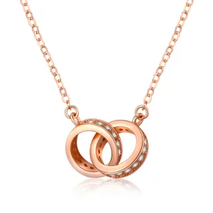 Fashion Rose Gold Rhinestone Sterling Silver Accessories Necklaces 2023