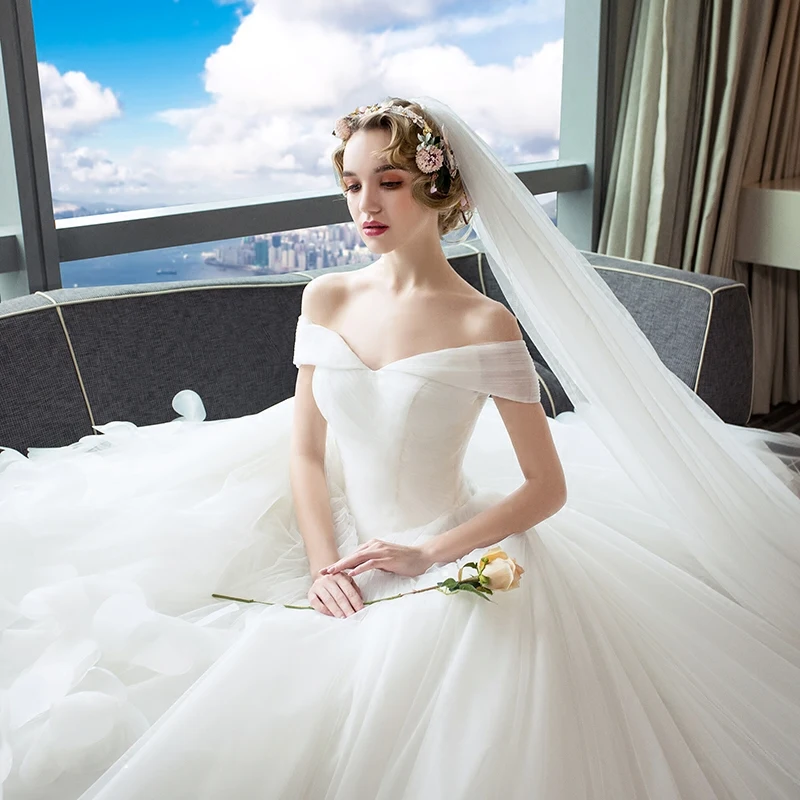 Belsoie Ivory One Shoulder Floral Detail Wedding Gown
