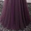 Chic / Beautiful Formal Dresses 2017 Evening Dresses  Grape A-Line / Princess Floor-Length / Long V-Neck Sleeveless Backless Lace Flower Appliques Beading Pearl