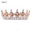 Charming Burgundy Handmade  Rhinestone Alloy Bridal Hair Accessories Wedding Crown 2023