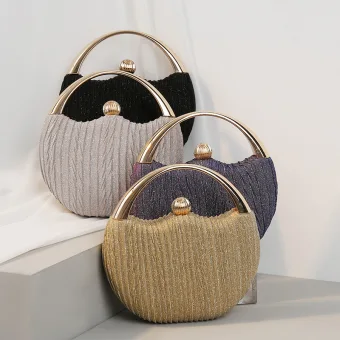Vintage Retro Gold Sequins Cocktail Party Clutch Bags 2023