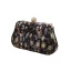 Vintage / Originale Noire Tachetée Paillettes Cocktail Pochette 2023