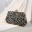 Vintage / Originale Scintillantes Noire Doré Paillettes Soirée Pochette 2023