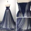 Schöne Festliche Kleider 2017 Abendkleider A Linie Sweep / Pinsel Zug Bandeau Ärmellos Rückenfreies Spitze Applikationen Perlenstickerei Strass
