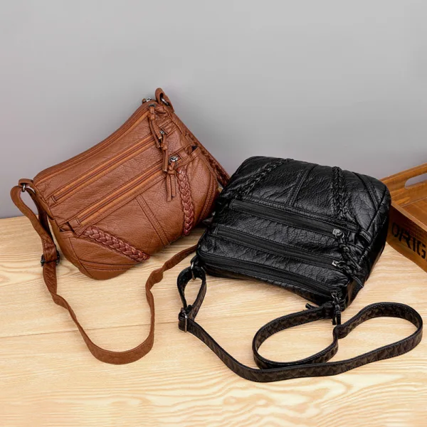 Vintage Brun Casual Damer Vesker Messenger Veske 2023