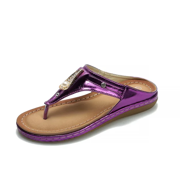 Moda Lato Czarne Zużycie ulicy Pantofle & Klapki 2020 Perła Rhinestone Płaskie Peep Toe Buty Damskie