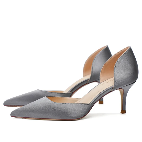 Modest / Simple Multi-Colors Office OL Silk Satin Womens Shoes 2021 6 cm Stiletto Heels Pointed Toe High Heels