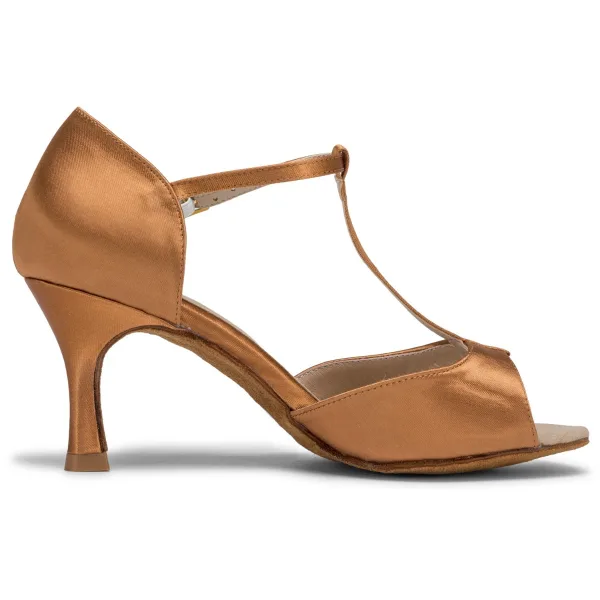 Chic / Beautiful White Prom Latin Dance Shoes 2021 T-Strap 7 cm Stiletto Heels Pointed Toe Womens Sandals High Heels
