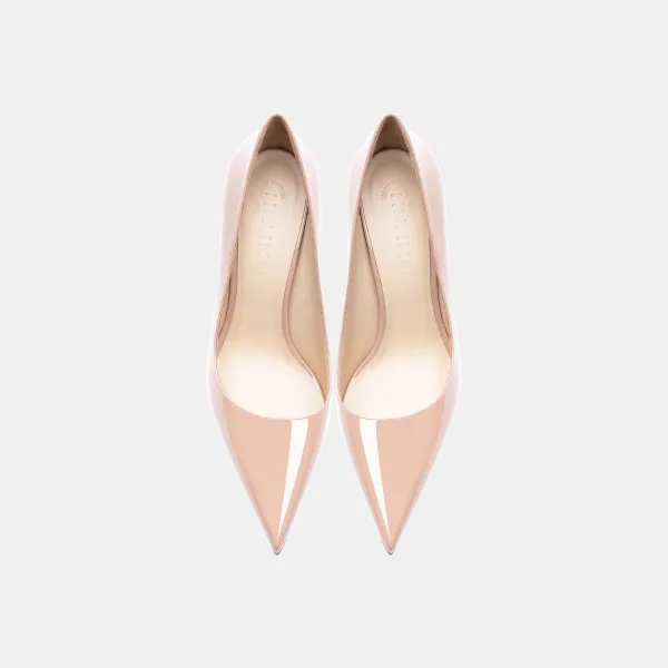 Chic / Beautiful Pearl Pink Street Wear Leather Pumps 2021 Patent Leather 10 cm Stiletto Heels Pointed Toe High Heels Pumps