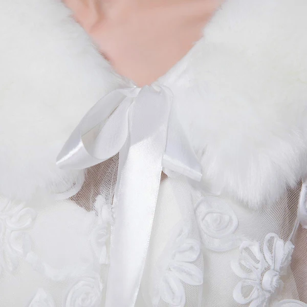 Hiver Blanche En Dentelle Fausse Fourrure Mariage Promo Châles 2017