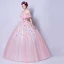 Blumenfee Rosa Lange Ballkleider 2018 Spaghettiträger Tülle Perlenstickerei Applikationen Rückenfreies Ballkleid Ball Festliche Kleider