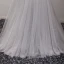 Snygga / Fina Silver Aftonklänningar 2017 Prinsessa Tyll U-Hals Appliqués Halterneck Beading Afton Formella Klänningar