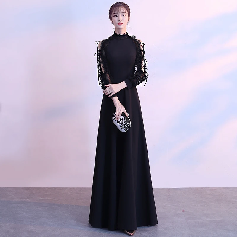 knee length dresses for ladies LaDivine 7475 Formal Long Sleeve Dress Evening Gown – The Dress Outlet main image 1