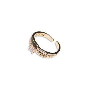 Simple Doré Faux Diamant Espérer Bague Rendez Vous Vacances Anneaux 2019 Accessorize