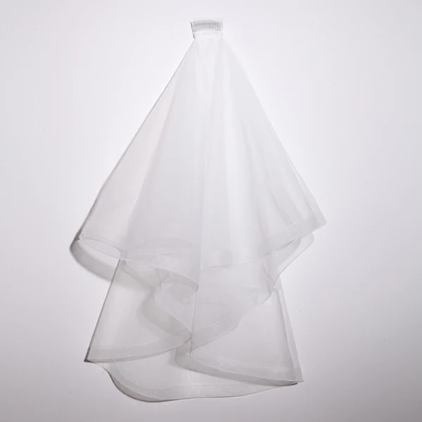 Simple Blanche Mariage Courte Dessin animé Tulle Voile De Mariée 2018