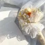 Modern / Fashion Champagne Wedding Flowers 2020 Handmade  Beading Crystal Flower Pearl Lace Tulle Metal Bridal Wedding Prom Accessories