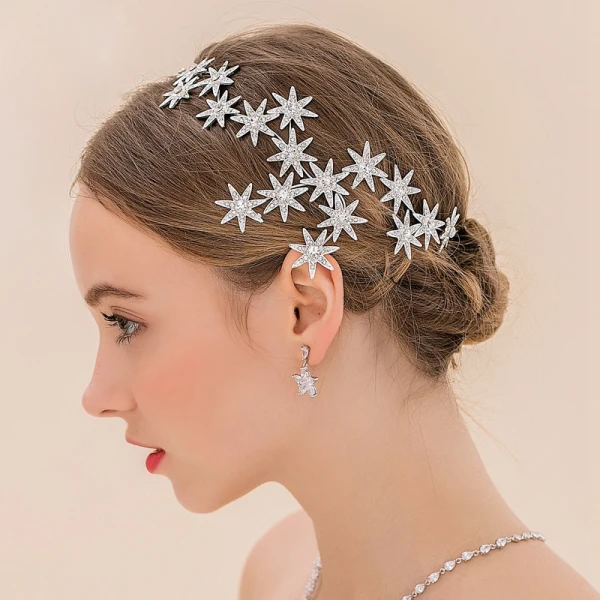 Classic Elegant Silver Bridal Jewelry 2017 Metal Handmade Crystal Beading Headpieces Wedding Prom Accessories