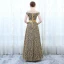 Chic / Beautiful Burgundy Evening Dresses  2017 A-Line / Princess Striped Backless Beading Evening Party Formal Dresses