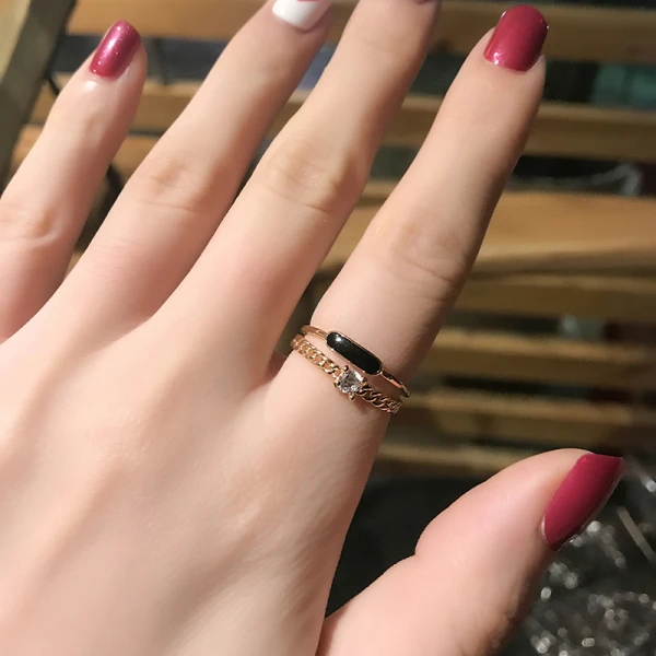 Proste / Simple Złote Rhinestone Nadzieja Pierścień Randki Święto Pierścienie 2019 Akcesoria