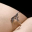 Chic / Belle Argenté Feuille Faux Diamant Fait main Bague Argent sterling Club de carnaval Anneaux 2019 Accessorize