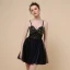 Sexy Mode Schwarz Kurze Cocktailkleider 2018 A Linie Tülle Rückenfreies Perlenstickerei Strass Cocktail Festliche Kleider