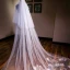 Chic / Belle Blanche Cathedral Train Mariage Tulle Appliques Voile De Mariée 2018