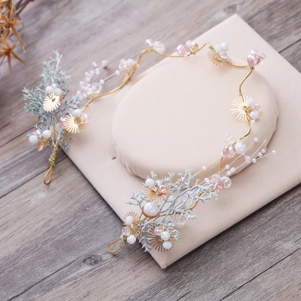 Snygga / Fina Multi-Färger Hårsmycken Örhängen 2019 Beading Pärla Tassel Bröllop Bal 2-delat Tillbehör