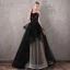 Luxury / Gorgeous Black Evening Dresses  2017 Lace Beading Appliques Backless Evening Party Prom Dresses