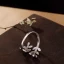 Chic / Belle Argenté Feuille Faux Diamant Fait main Bague Argent sterling Club de carnaval Anneaux 2019 Accessorize