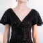 Chic / Belle Scintillantes Champagne Robe De Soirée 2017 Trompette / Sirène V-Cou Rayé Dos Nu Paillettes Soirée Robe De Fete