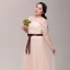 Charming Champagne Plus Size Graduation Dresses 2018 A-Line / Princess Lace-up Tulle U-Neck Appliques Backless Embroidered Homecoming Formal Dresses