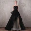 Luxury / Gorgeous Black Evening Dresses  2017 Lace Beading Appliques Backless Evening Party Prom Dresses