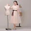 Charming Champagne Plus Size Graduation Dresses 2018 A-Line / Princess Lace-up Tulle U-Neck Appliques Backless Embroidered Homecoming Formal Dresses