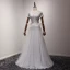 Snygga / Fina Silver Aftonklänningar 2017 Prinsessa Tyll U-Hals Appliqués Halterneck Beading Afton Formella Klänningar