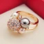 Snygga / Fina Guld Pärla Rhinestone Lucky Tro Ringa Legering Röda mattan Ringar 2019 Tillbehör