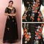 Flower Fairy Black Plus Size Evening Dresses  2018 A-Line / Princess V-Neck Tulle Backless Appliques Embroidered Evening Party Prom Dresses