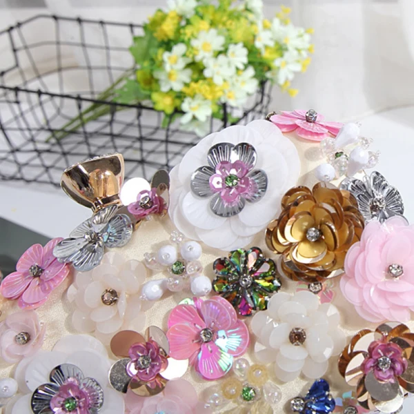 Fée Des Fleurs Multi-Couleurs Perlage Cristal Fleur Cocktail Soirée Pochette 2018