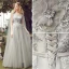 Chic / Beautiful Grey Evening Dresses  2017 Crossed Straps Appliques Backless Embroidered Pearl Pierced Strappy Chiffon Lace U-Neck Cocktail Party Sleeveless Evening Party