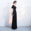 Chic / Belle Scintillantes Champagne Robe De Soirée 2017 Trompette / Sirène V-Cou Rayé Dos Nu Paillettes Soirée Robe De Fete