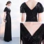 Chic / Belle Scintillantes Champagne Robe De Soirée 2017 Trompette / Sirène V-Cou Rayé Dos Nu Paillettes Soirée Robe De Fete