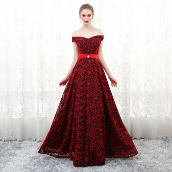 Chic Beautiful Burgundy Evening Dresses 2017 A Line Princess Striped Backless Beading Evening Party Formal Dresses
