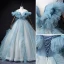 Fashion Sky Blue Ruffle Prom Dresses 2022 Ball Gown Off-The-Shoulder Short Sleeve Backless Beading Pearl Sequins Floor-Length / Long Formal Dresses