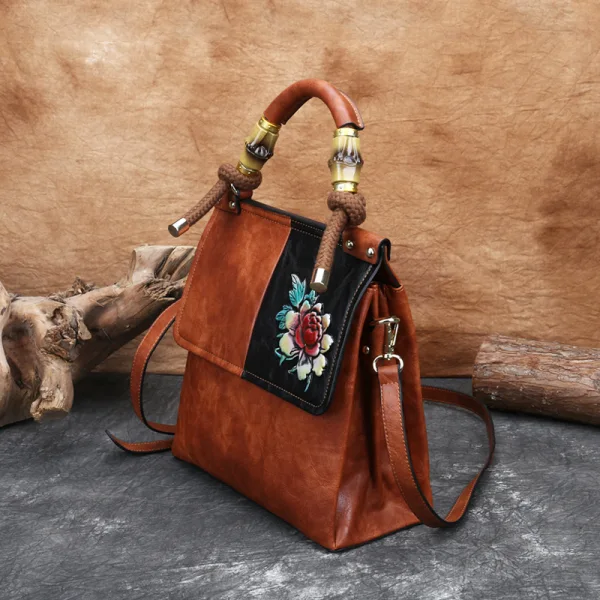 Vintage / Retro Printing Brown Street Wear Women's Bags 2023