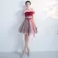 Mode Partykleider 2017 Abiballkleider Multifarben Kurze Ballkleid Off Shoulder Rückenfreies Kurze Ärmel Spitze Applikationen