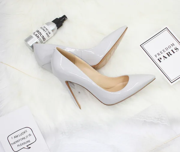 Mooie / Prachtige Bordeaux Kantoor OL Pumps 2020 Lakleer 12 cm Naaldhakken / Stiletto Spitse Neus Pumps