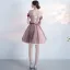 Mode Partykleider 2017 Abiballkleider Multifarben Kurze Ballkleid Off Shoulder Rückenfreies Kurze Ärmel Spitze Applikationen