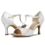 Chic / Beautiful White Prom Latin Dance Shoes 2021 T-Strap 7 cm Stiletto Heels Pointed Toe Womens Sandals High Heels